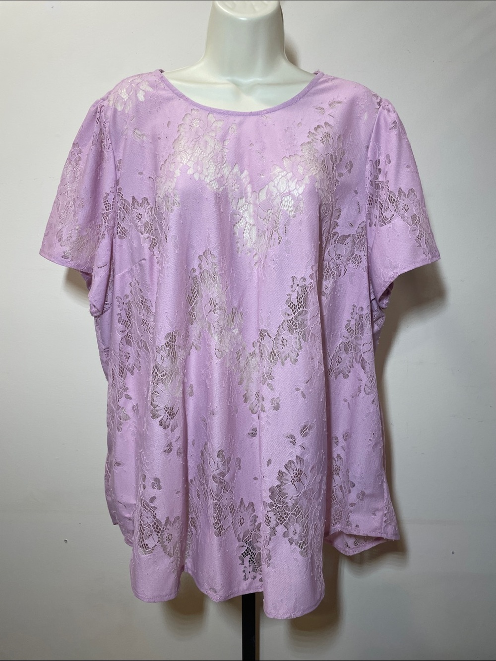 torrid Lilac Lace Short-Sleeve Tee
